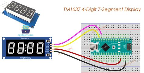 4 digit 7 segment display arduino pinout|tm1637 arduino library.